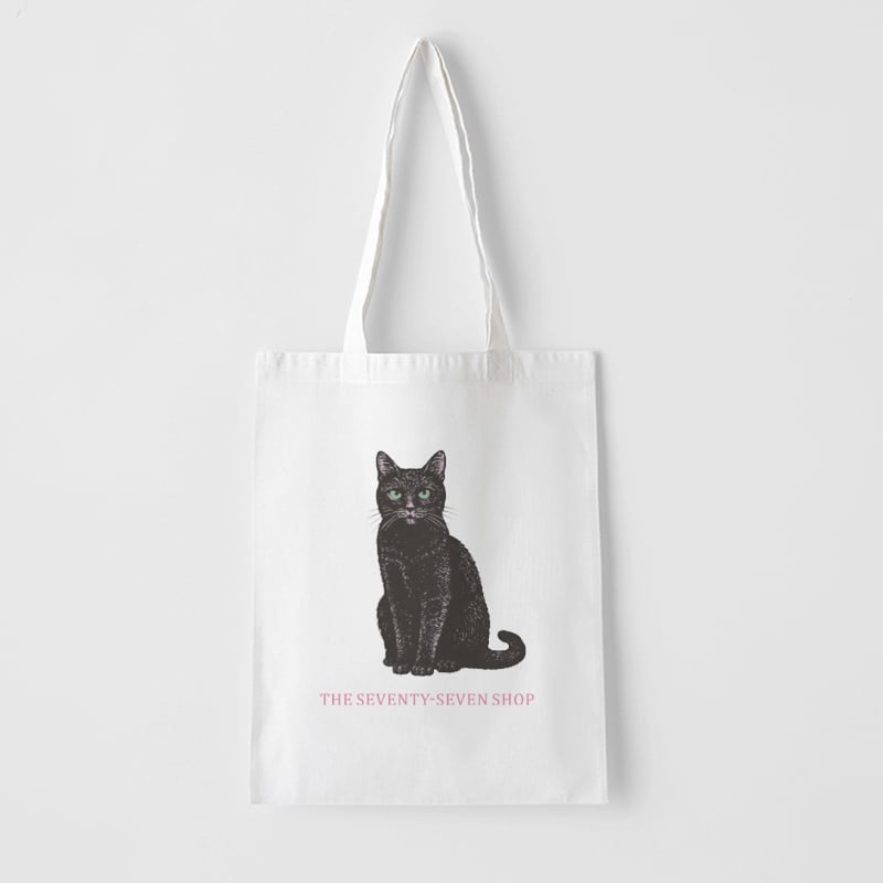 24kcat商品 77NEEDLE WORKS TOTE BAG・BLACK CAT | itonowa Lif