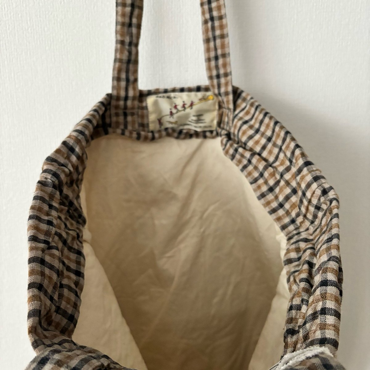オールドマンズテーラー LINEN GUN CLUB CHECK TOTE BAG | ito