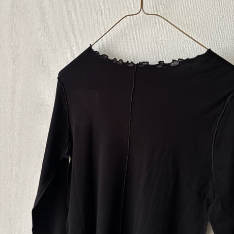 yuni 60/-強撚ストレッチフライス ボートネックプルオーバー