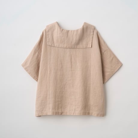 FOG LINEN WORK itonowa Life別注   フラットセーラーカラーブラウス・ベージュ