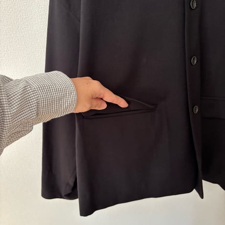 atelier naruse コットンカシミヤ テーラードジャケット・black