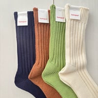 homspun コットンウール リブソックス