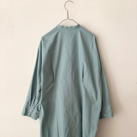 yuni コットンキャッチワッシャー タックシャツワンピース