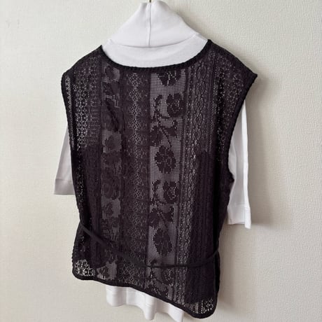 qiri   lasew ノースリーブ blouse