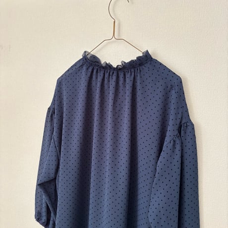 somewearclothing  ネックギャザーフリルブラウス