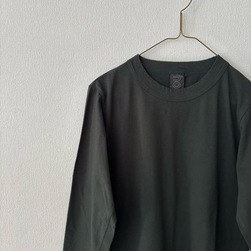 新品 レアカラー homspun 天竺 長袖 Ｔシャツ 粗挽 杢グレー 綿 S 新品 レアカラー homspun 天竺 長袖 Tシャツ 粗挽 杢グレー