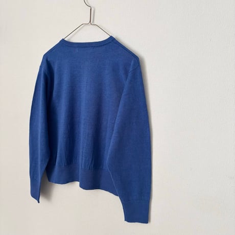 UNIVERSAL TISSU French Pure Linen クルーネック カーディガン