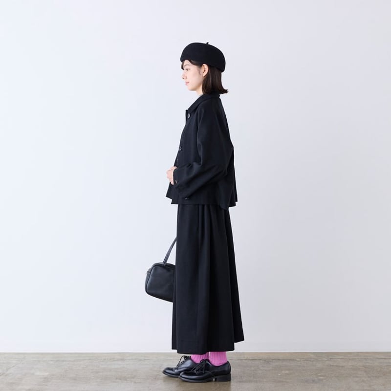 ウールギャザースカート M7days(エムセブンデイズ)の【徳原文子さんコラボ】シアーニット