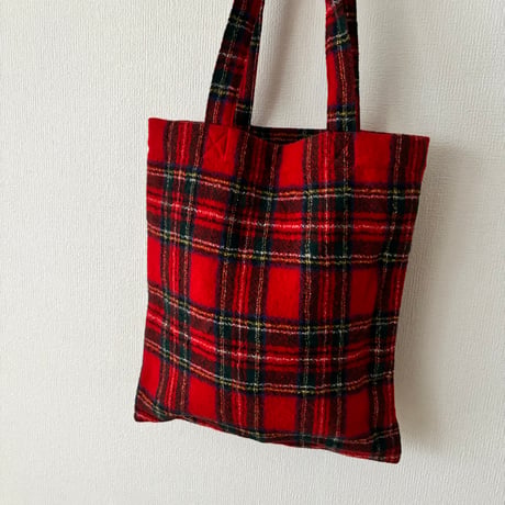 オールドマンズテーラー WOOL TARTAN  CHECK TOTE BAG・Royal Stewart