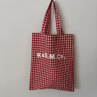 オールドマンズテーラー GINGHAM CHECK TOTE BAG・Red