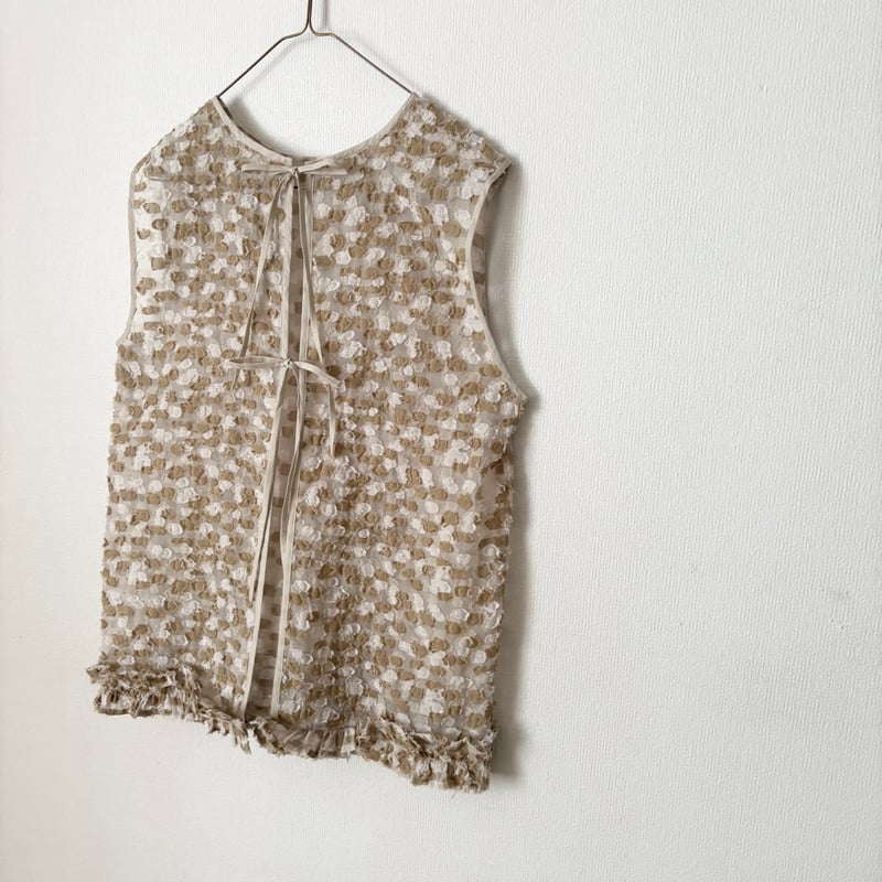 qiri 木漏れ日 back ribbon blouse・サンド | itonowa Li
