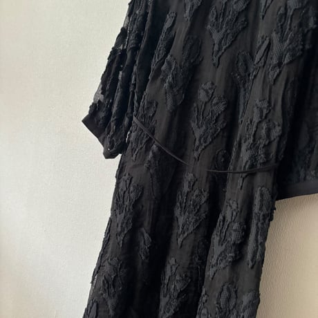 qiri   tulip lace jacquard one-piece