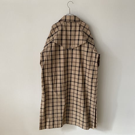 TISSU HIGH DENSITY EFFORTLESS TRENCH   チェック柄