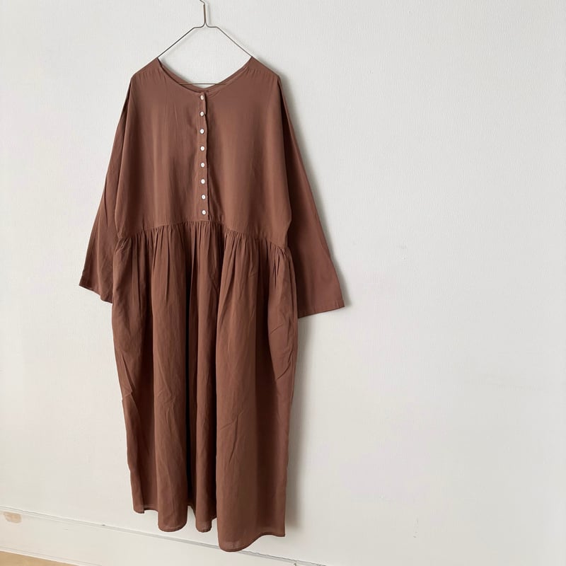 OUVERT コットンラミーローン近江晒 2wayギャザーワンピース | itonowa