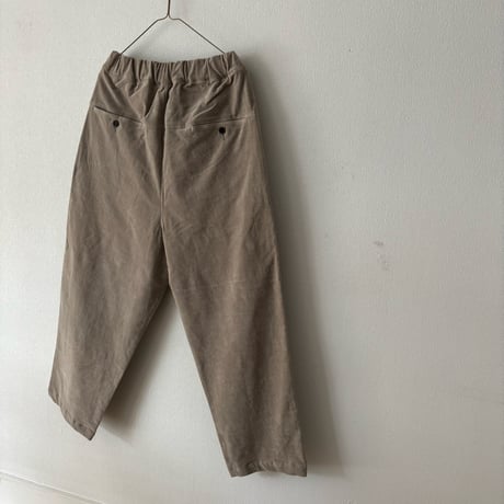 Hands of creation コットン温もり起毛 イージーセミワイドパンツ