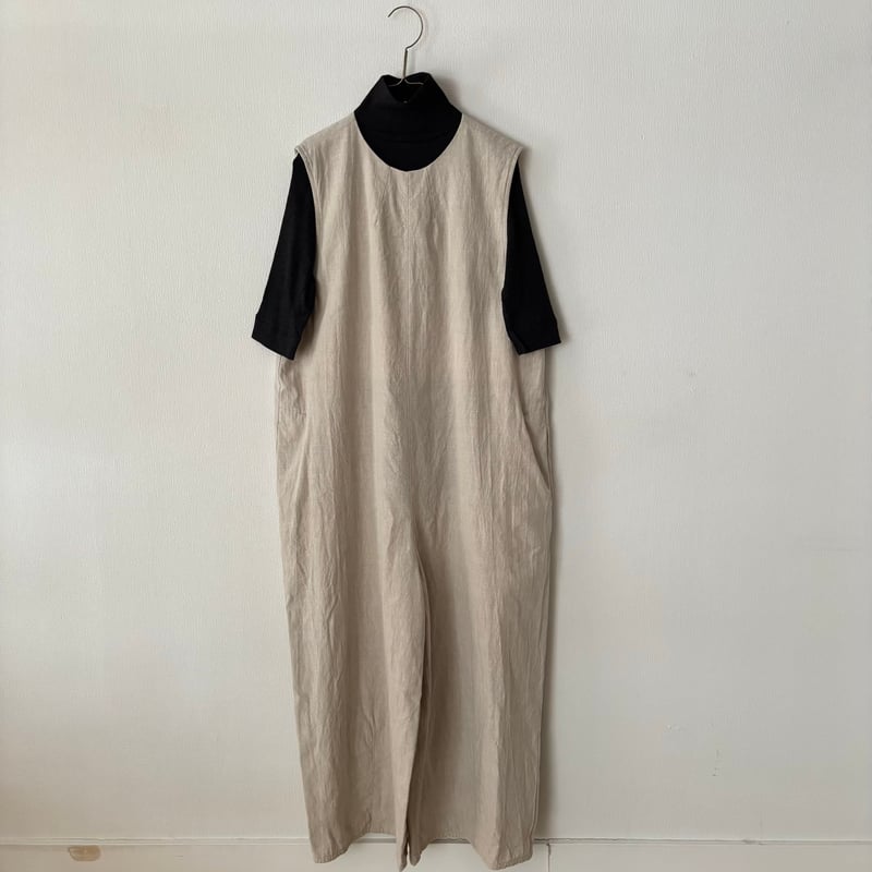 ✳︎新品タグ付き✳︎yuni 高密度Cotton/Linen オールインワン yuni 高密度COTTON LINEN オールインワン | itonowa Life ONL
