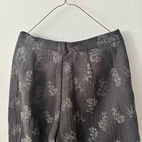 qiri   flower quilt jacquard pants