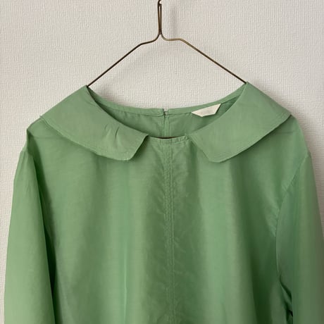 koton コットンシルクフラットカラーブラウス