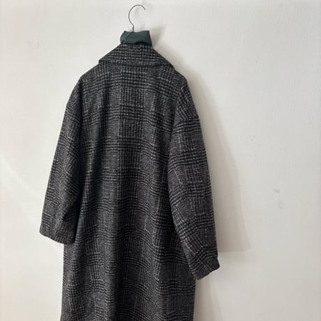 UNIVERSAL TISSU ウールグレンチェック オーバー ピーコート