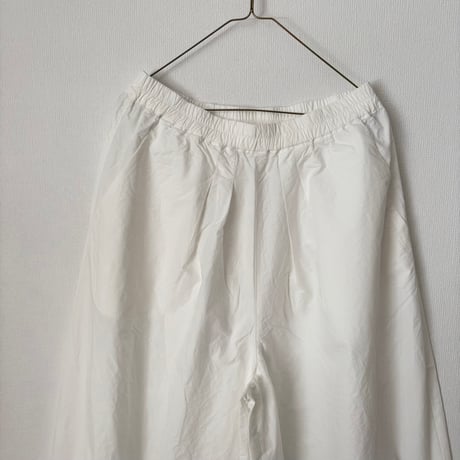Hands of creation コットンリネンタイプライター fanage 2タックキュロットパンツ