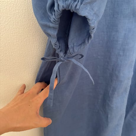 FOG LINEN WORK  サーラ ドレス・二ゼル（サックス）