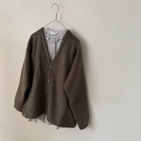 PARIS DE AOUNE   シープモヘア Vネックカーディガン
