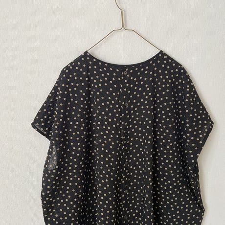 somewearclothing  水玉2wayワンピース　クロベース×ベージュ 水玉