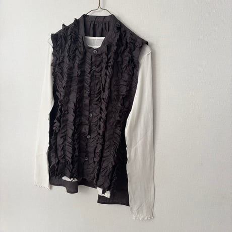 yuni 60/-強撚ストレッチフライス クルーネックプルオーバー