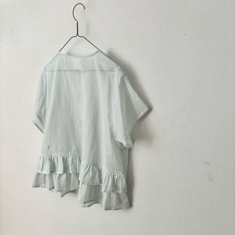 GASA＊ Cassiopeia カシオペア　バックフリル半袖ブラウス