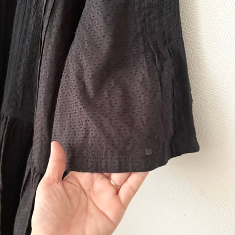 yuni Flower Jacquard×lace ワンピース・クロ