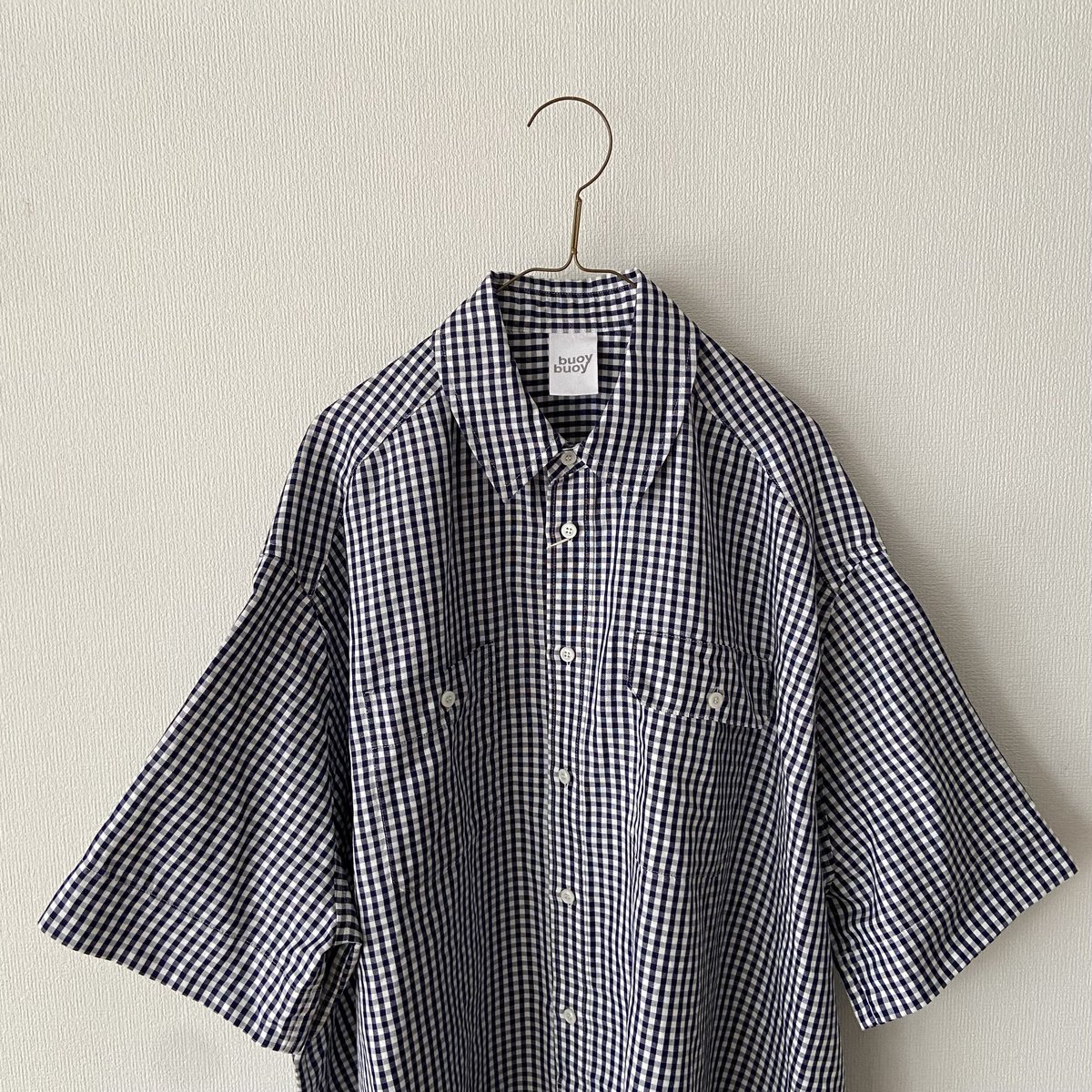 ギンガムチェック　パパシャツ　buoy buoy buoy buoy ラミーギンガム PAPA-シャツ | itonowa Life ONLI
