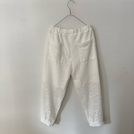 TISSU  パッチワークレース　ジョガーパンツ