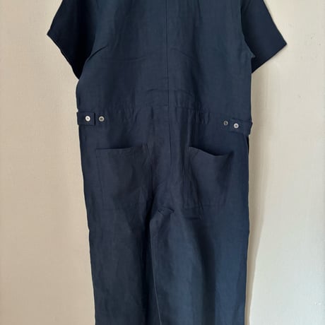 TISSU  オリジナルフレンチリネン 半袖比翼オールインワン