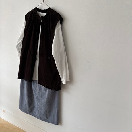 yuni  polyester cotton rayon シャンブレーコールスカート