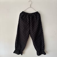 pot and tea  ドット柄裾ゴムパンツ