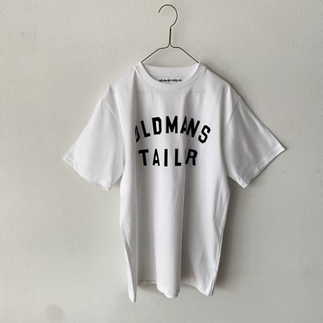 オールドマンズテーラー　OMT FLOCKY PRINT CREW NECK SHORT SLEEB TEE ・ WHT ×BLK