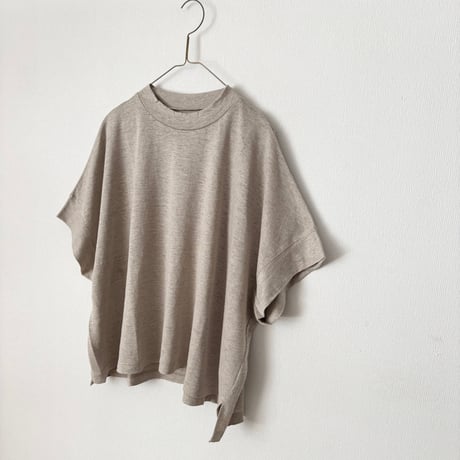 TISSU  リバイバルリネン モックネックドルマンTシャツ