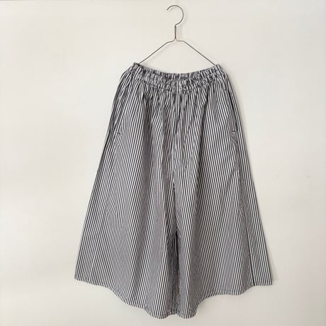 homspun コットンタイプライター キュロットパンツ・ストライプ