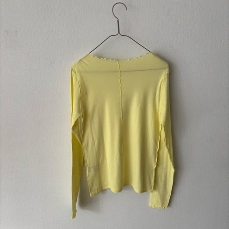 yuni 60/-強撚ストレッチフライス ボートネックプルオーバー
