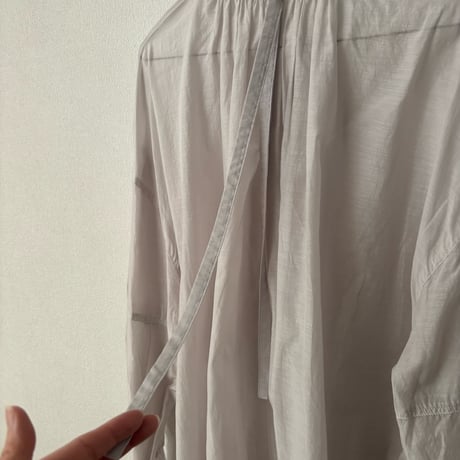 yuni コットンキュプラ gather sleeves blouse