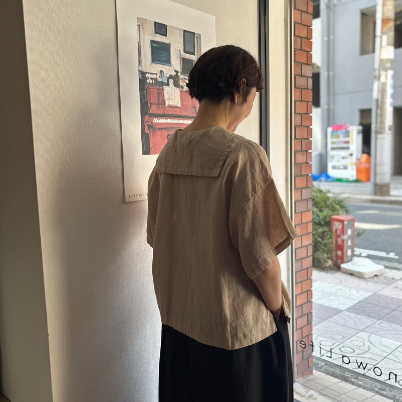 FOG LINEN WORK itonowa Life別注 フラットセーラーカラーブラウス