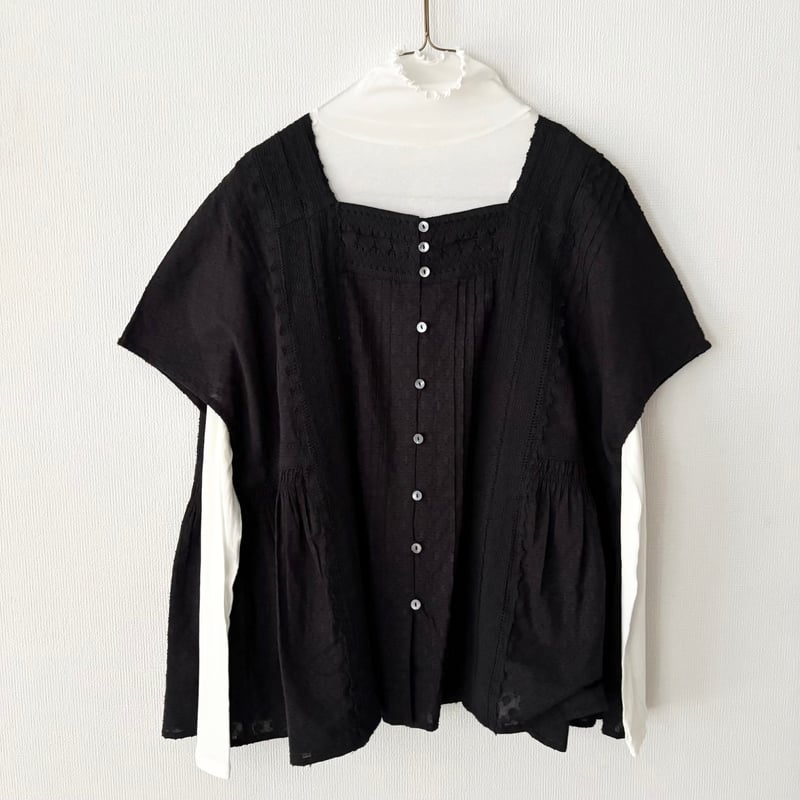 yuni Flower Jacquard×lace ブラウス・クロ | itonowa Lif