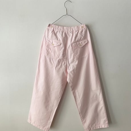 Hands of creation 綿麻バックサテン イージーワイドパンツ