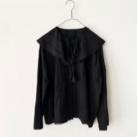 qiri  antique chain embroidery blouse・クロ