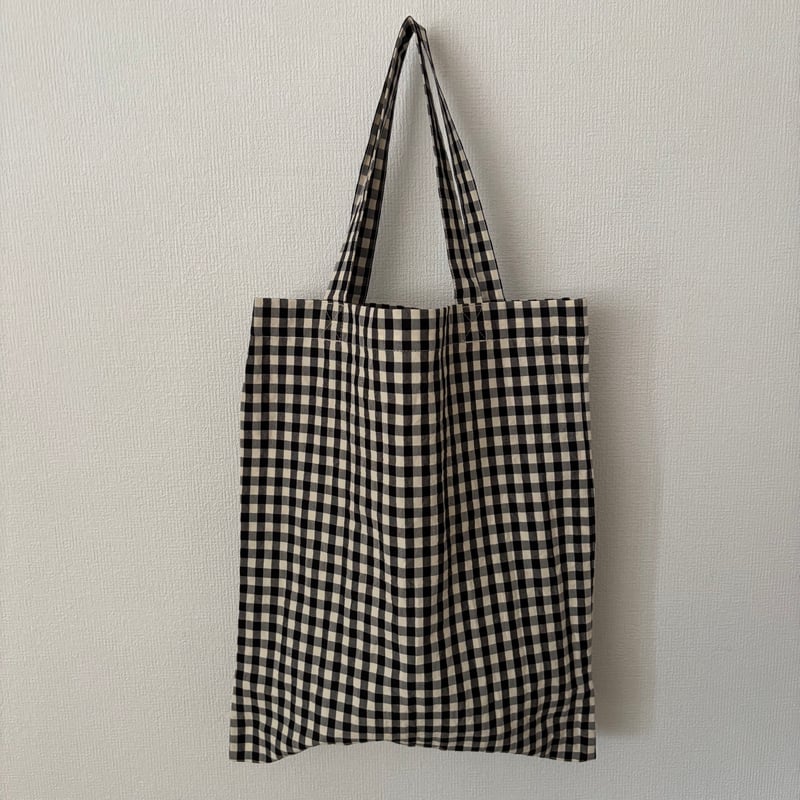 オールドマンズテーラー GINGHAM CHECK TOTE BAG・Black | iton