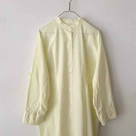 yuni コットンキャッチワッシャー タックシャツワンピース
