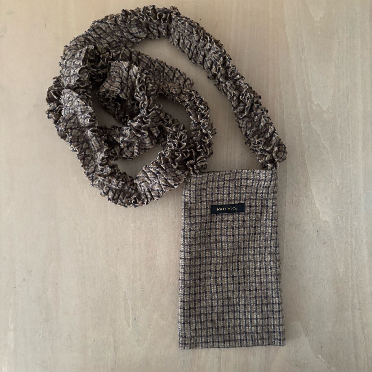 オールドマンズテーラー COTTON WOOL FRILL SHOULDER BAG・Chec