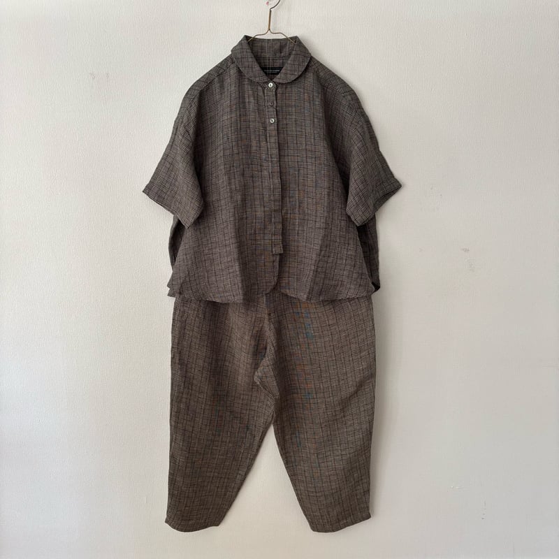 シェリエ　チェックテーパードパンツ　新品 楽天市場】ギンガムチェック テーパード パンツ Prima Scherrer