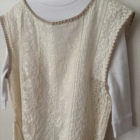 qiri   lasew ノースリーブ blouse
