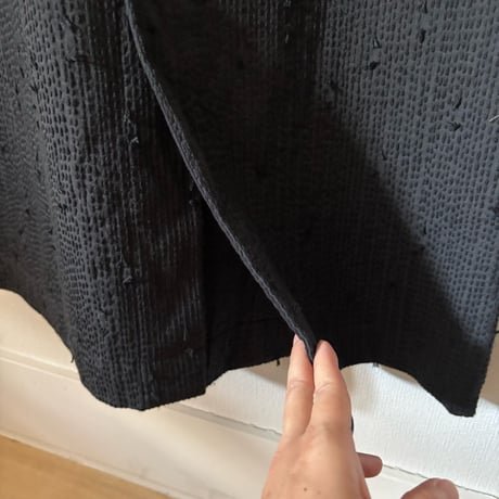 qiri   sashiko  jacquard cocoon dress